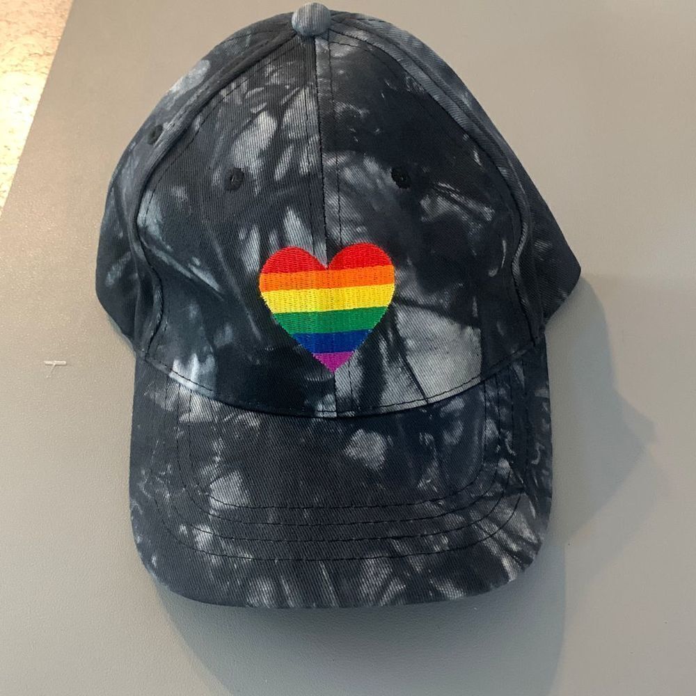 Rainbow Heart Tie Dyed Hat